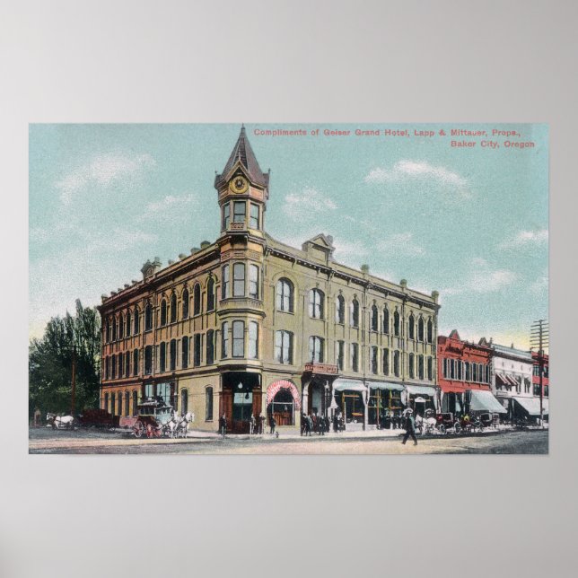 Außenansicht des Geiser Grand Hotel Poster (Vorne)