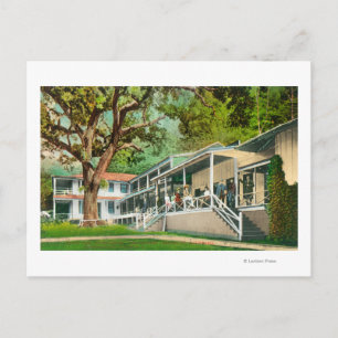Außenansicht des Geysers Hotels, Gäste Posin Postkarte