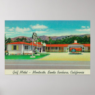 Außenansicht des Golf Motels, Montecito Poster