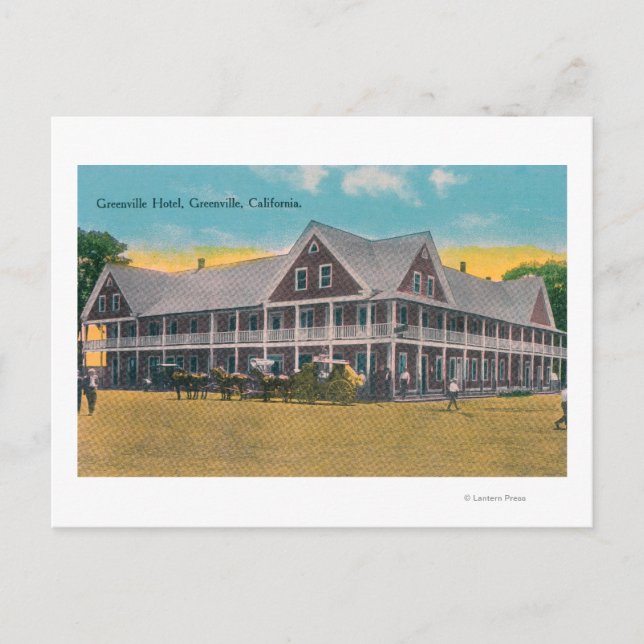 Außenansicht des Greenville Hotels Postkarte (Vorderseite)