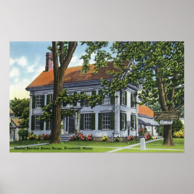 Außenansicht des Harriet Beecher Stowe House Poster (Vorne)
