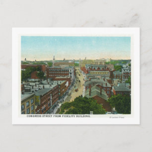 Außenansicht des Hauses von Longfellow Postkarte