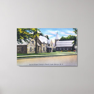 Außenansicht des Heiligen Herzens katholische Leinwanddruck