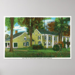 Außenansicht des Herrenhauses von General Philip S Poster