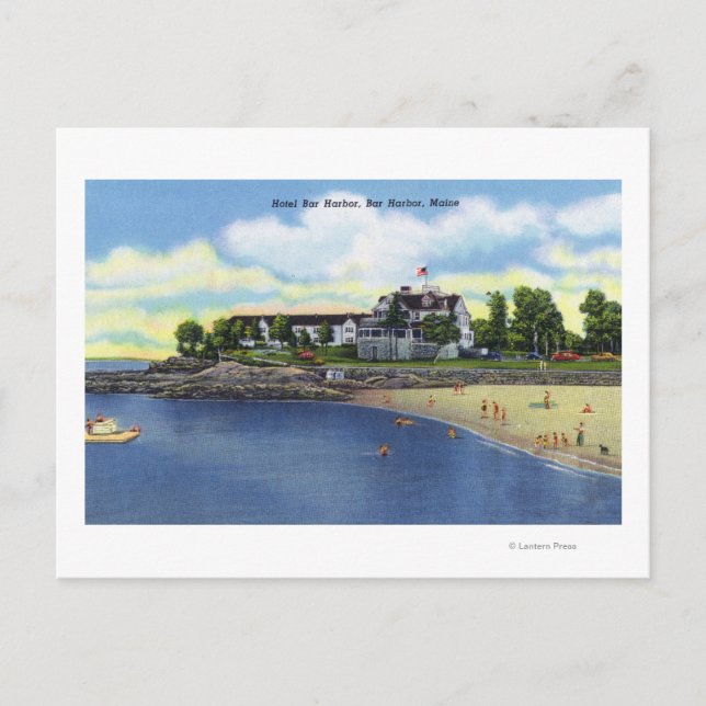 Außenansicht des Hotels Bar Harbour Postkarte (Vorderseite)