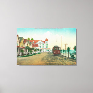 Außenansicht des Hotels Capitola und Hütten Leinwanddruck