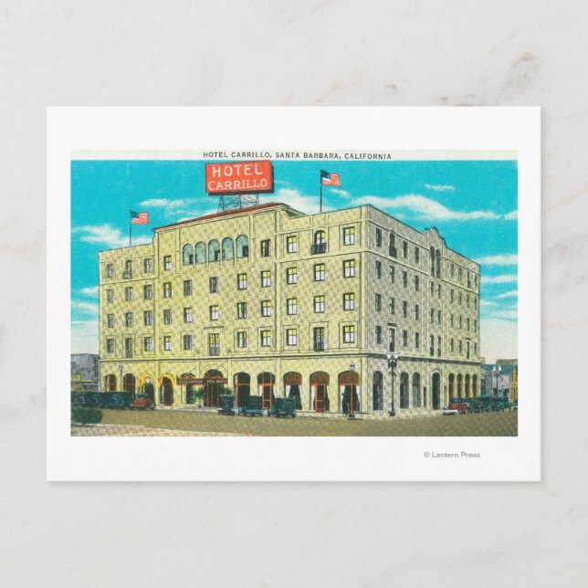 Außenansicht des Hotels Carrillo Postkarte (Vorderseite)