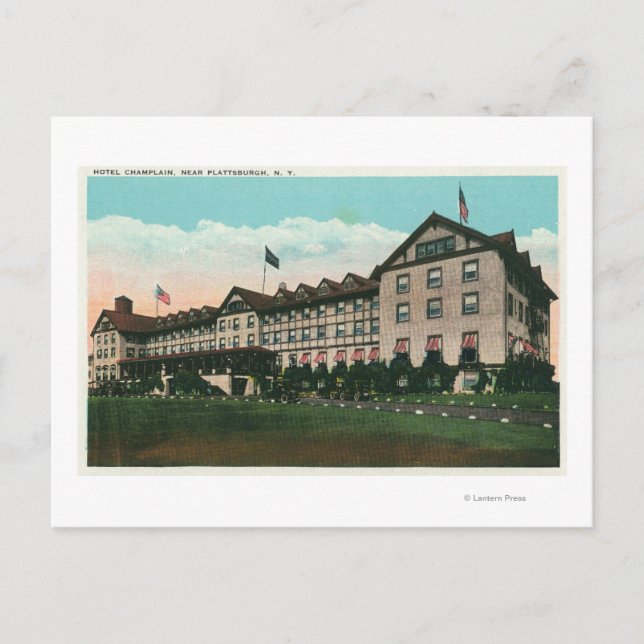 Außenansicht des Hotels Champlain Postkarte (Vorderseite)