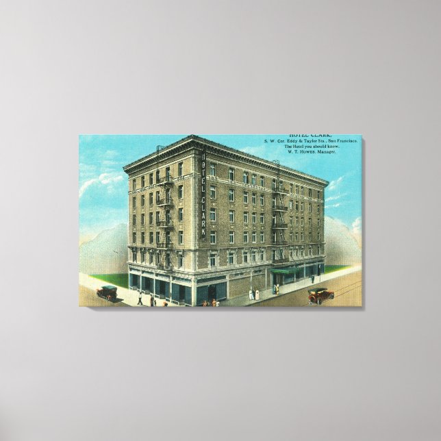 Außenansicht des Hotels Clark Leinwanddruck (Vorderseite)