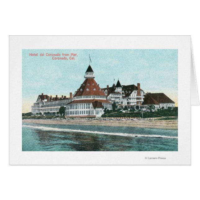 Außenansicht des Hotels del Coronado vom Pier aus (Vorderseite (Horizontal))