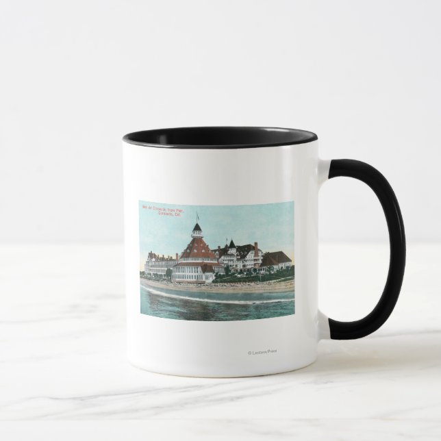 Außenansicht des Hotels del Coronado vom Pier aus Tasse (Rechts)