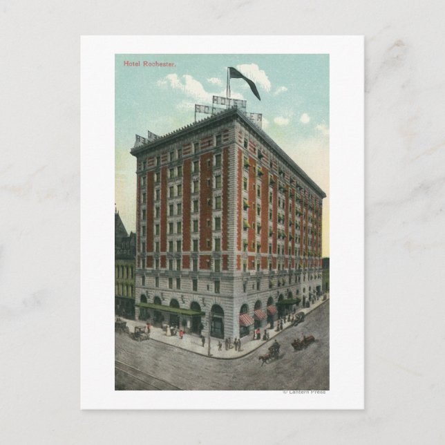 Außenansicht des Hotels Rochester Postkarte (Vorderseite)