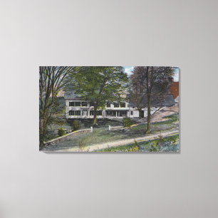 Außenansicht des Kahlkopf-Klippen-Bauernhof-Hause Leinwanddruck