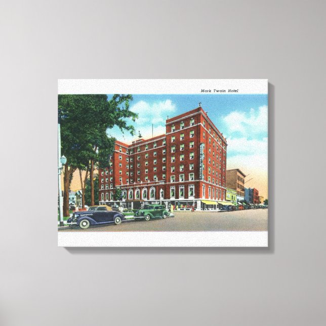 Außenansicht des Mark Twain Hotel Leinwanddruck (Vorderseite)
