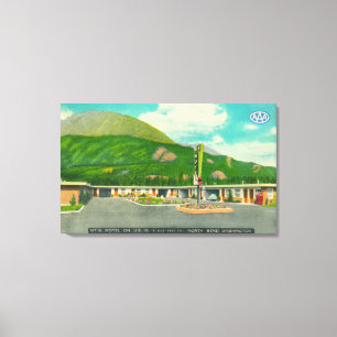 Außenansicht des Motels Mt. Si Leinwanddruck