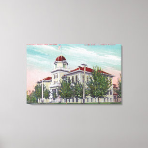 Außenansicht des neuen hohen SchoolNapa, CA Leinwanddruck