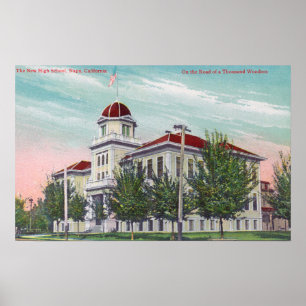 Außenansicht des neuen hohen SchoolNapa, CA Poster