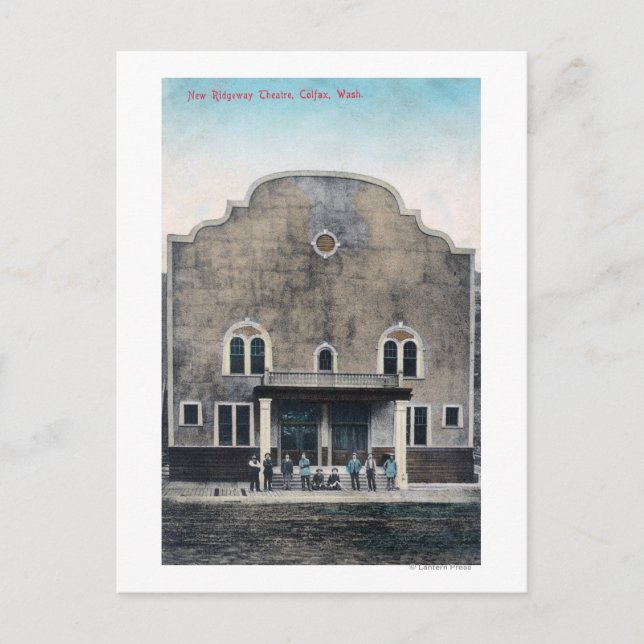 Außenansicht des neuen Ridgeway Theaters Postkarte (Vorderseite)