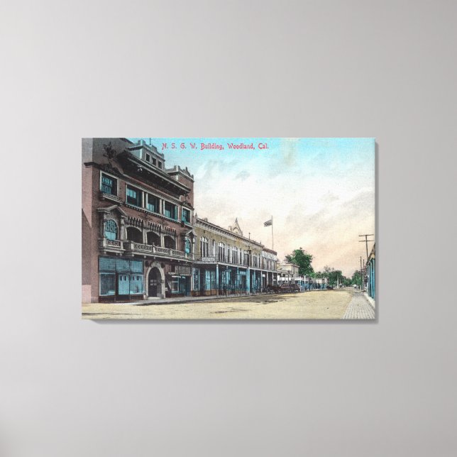 Außenansicht des NSGW BuildingWoodland, CA Leinwanddruck (Vorderseite)