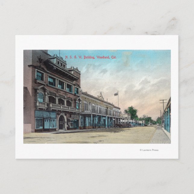 Außenansicht des NSGW BuildingWoodland, CA Postkarte (Vorderseite)
