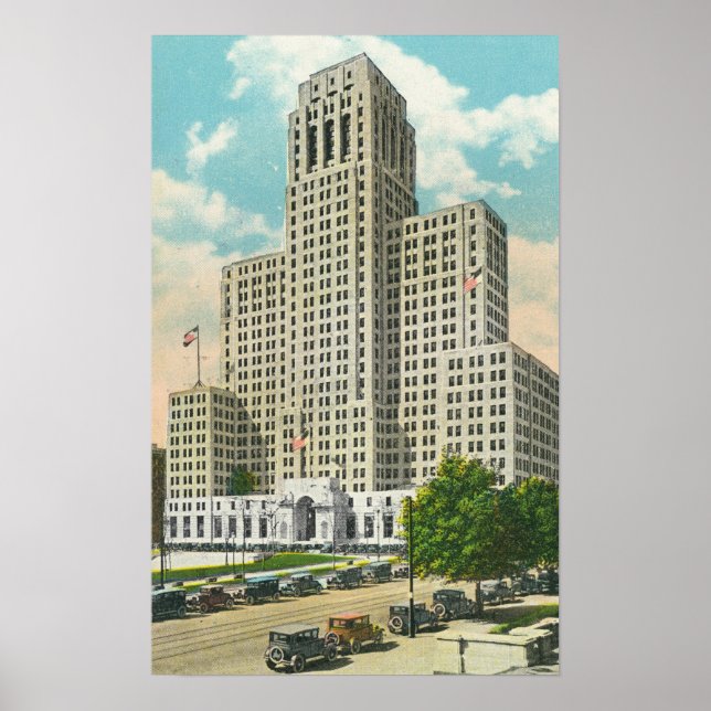 Außenansicht des NY Staat Office Bldg Poster (Vorne)