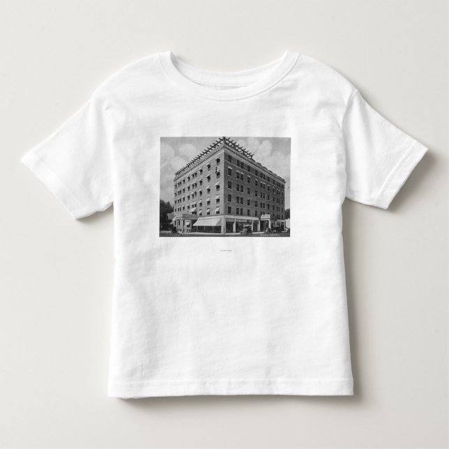 Außenansicht des Owyhee HotelBoise, Identifikation Kleinkind T-shirt (Vorderseite)