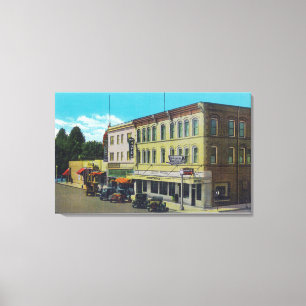 Außenansicht des Palastes HotelUkiah, CA Leinwanddruck