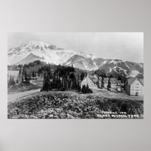 Außenansicht des Paradies-Gasthauses Poster