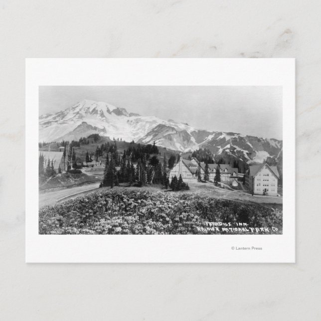 Außenansicht des Paradieses Inn Postkarte (Vorderseite)