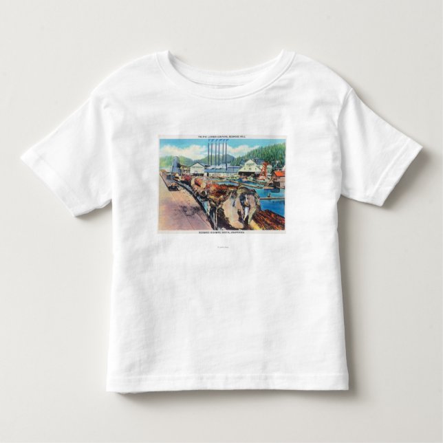 Außenansicht des pazifischen Bauholzes Co, Rotholz Kleinkind T-shirt (Vorderseite)