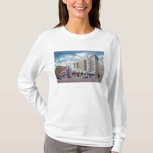 Außenansicht des Portland-Zentralbusses T-Shirt (Vorderseite)