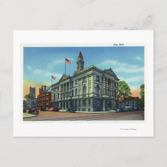 Außenansicht des Rathauses 3 Postkarte (Vorderseite)