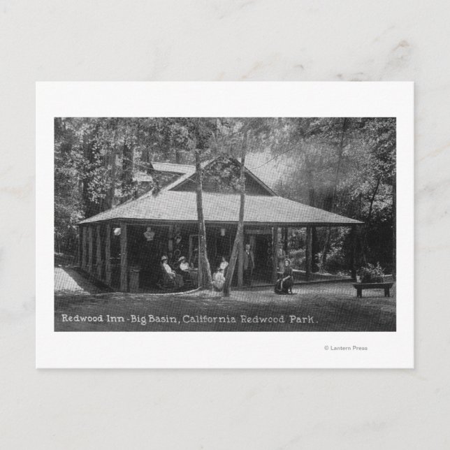 Außenansicht des Redwood Inn Postkarte (Vorderseite)