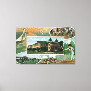 Außenansicht des Sanitariums und Landschaftliche S Leinwanddruck