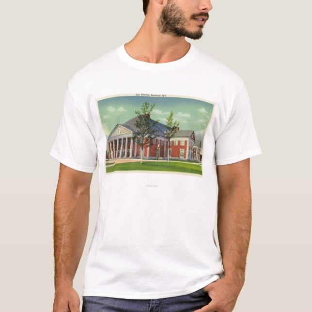Außenansicht des Saratoga Wellness-Center-Theaters T-Shirt (Vorderseite)
