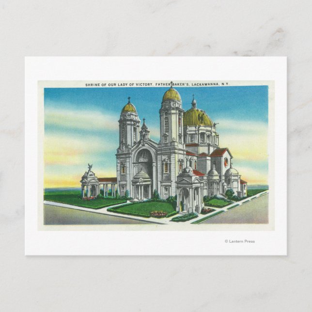 Außenansicht des Schreins unserer Dame von Postkarte (Vorderseite)