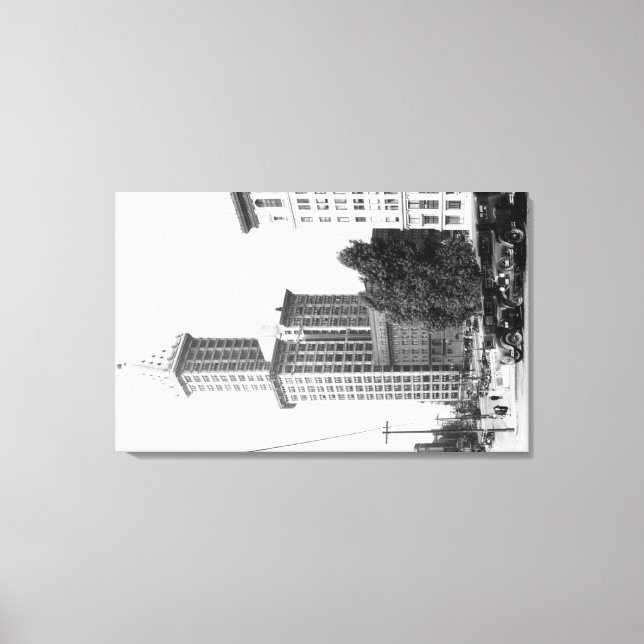 Außenansicht des Smith Tower Leinwanddruck (Vorderseite)