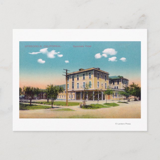 Außenansicht des Spreckels Hotel Postkarte (Vorderseite)