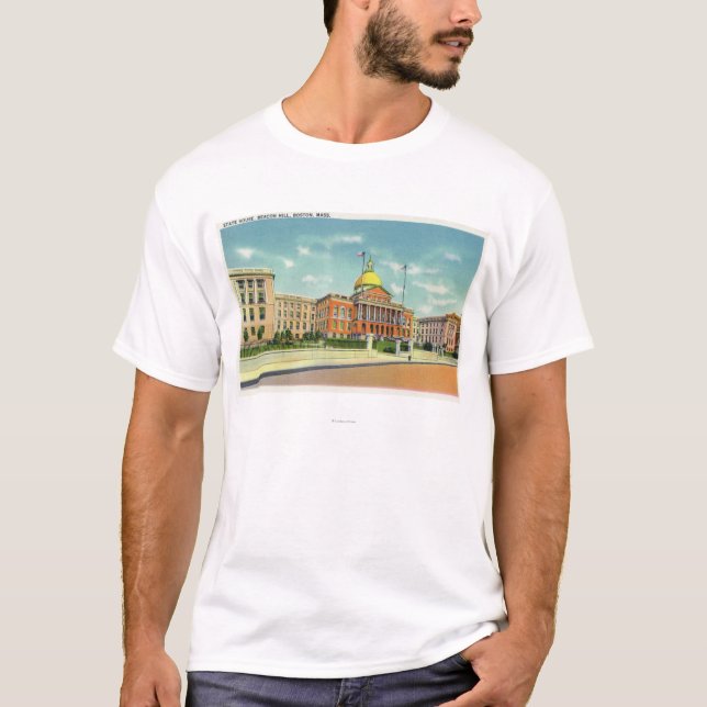 Außenansicht des Staats-Hauses auf Leuchtfeuer T-Shirt (Vorderseite)