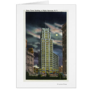 Außenansicht des Staats-Turm-Gebäude nachts