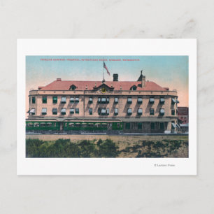 Außenansicht des Terminals und des Depots Postkarte