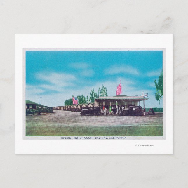 Außenansicht des Tourist Motor Court Postkarte (Vorderseite)