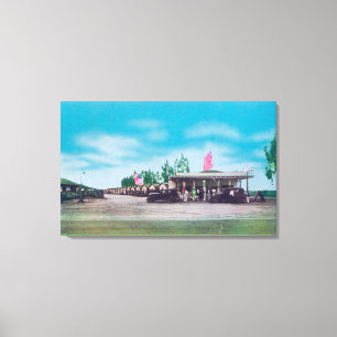 Außenansicht des touristischen Bewegungsgerichtes Leinwanddruck