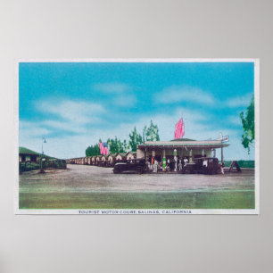 Außenansicht des touristischen Bewegungsgerichtes Poster