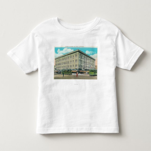 Außenansicht des Träger-Gebäude Kleinkind T-shirt (Vorderseite)