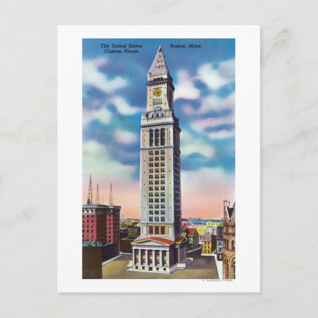 Außenansicht des US-Zollhauses Postkarte (Vorderseite)