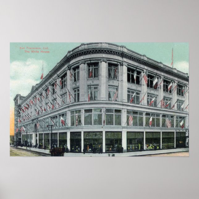 Außenansicht des Weißen Hauses Poster (Vorne)