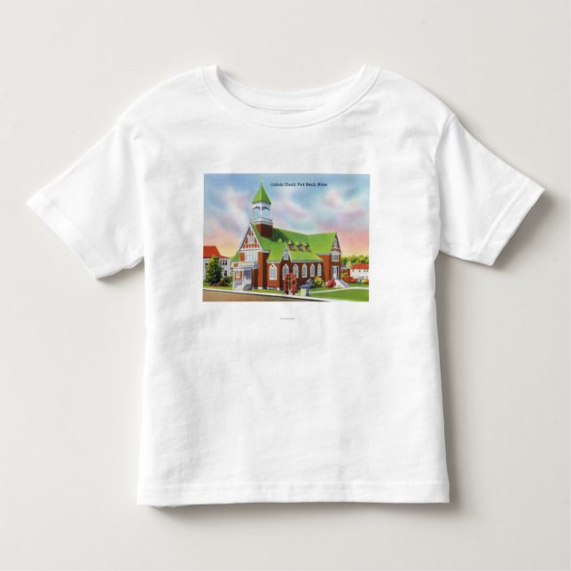 Außenansicht des York-Strand-Katholischen Kleinkind T-shirt (Vorderseite)