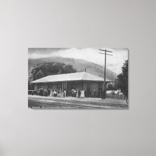 Außenansicht des Zuglagers Leinwanddruck