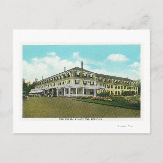 Außenansicht des zweistöckigen Hauptgebäudes Postkarte (Vorderseite)